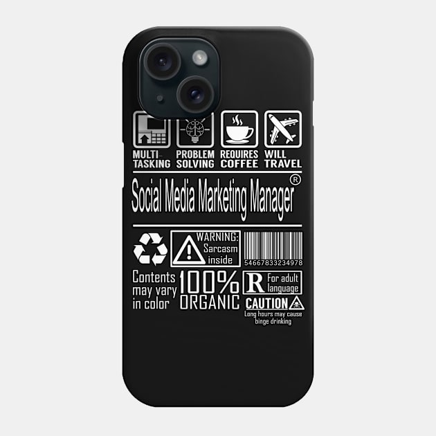 Social Media Marketing Manager Multitasking Phone Case by Mikhailofigo