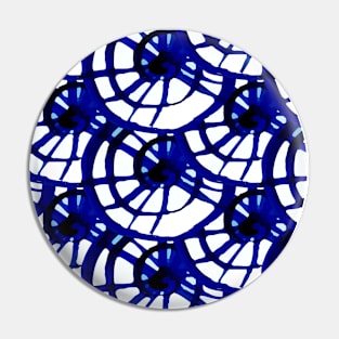 Shibori Curly Maze Pin