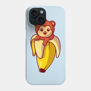 Cute Monkey Banana Cartoon Phone Case