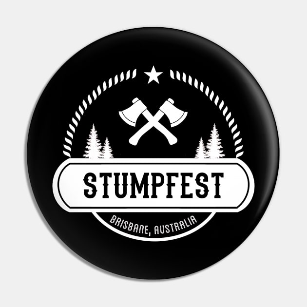 Stumpfest White Pin by Black Red Store