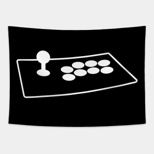 Fight Stick - White Logo Tapestry