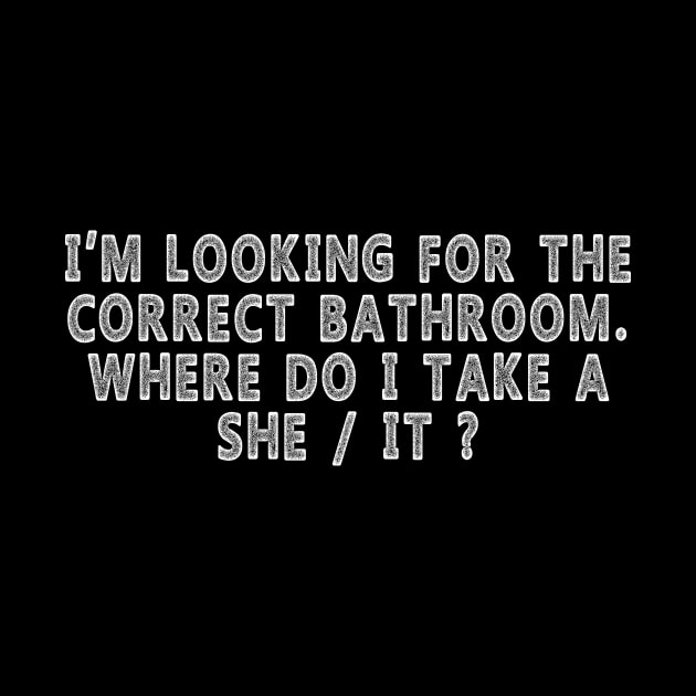 I’m Looking For The Correct Bathroom Where Do I Take A she it by Wintrly