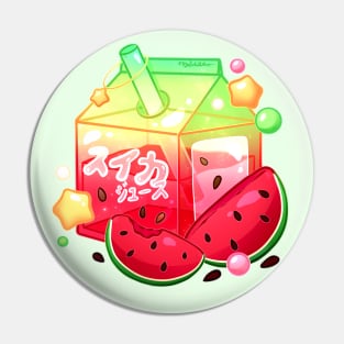 Aesthetic Watermelon Juice Carton Pin