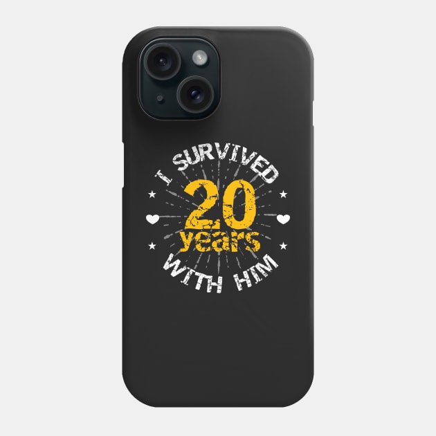 Funny 20th anniversary wedding gift for her Phone Case by PlusAdore