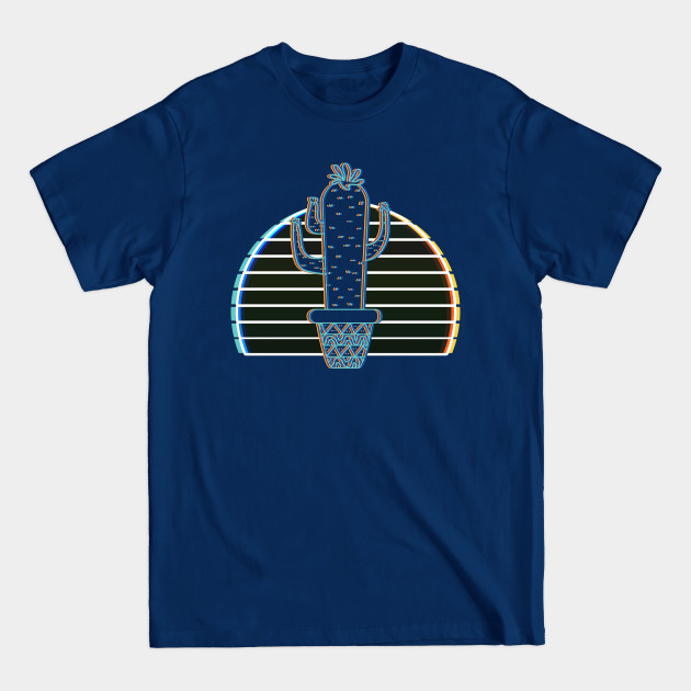 Disover 80s Style Cactus Plant in the Pod Sunset - Cactus Vintage - T-Shirt