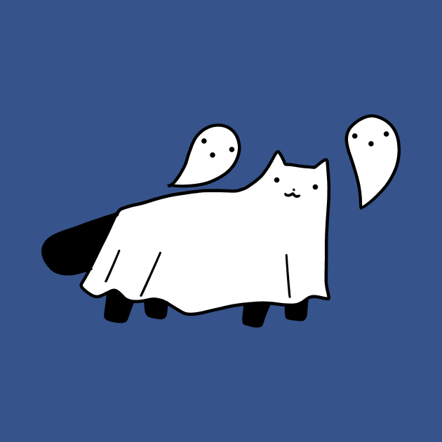 Blanket Ghost Black Cat by saradaboru