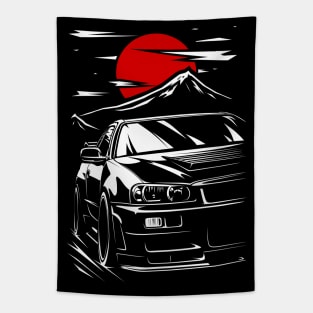 Nissan Skyline R34 GT-R Haruna Front Tapestry