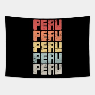 Vintage Peruvian PERU Text Tapestry