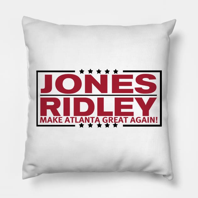 Jones / Ridley MAGA!!! Pillow by OffesniveLine