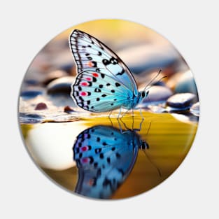 Butterfly Water Nature Serene Tranquil Pin