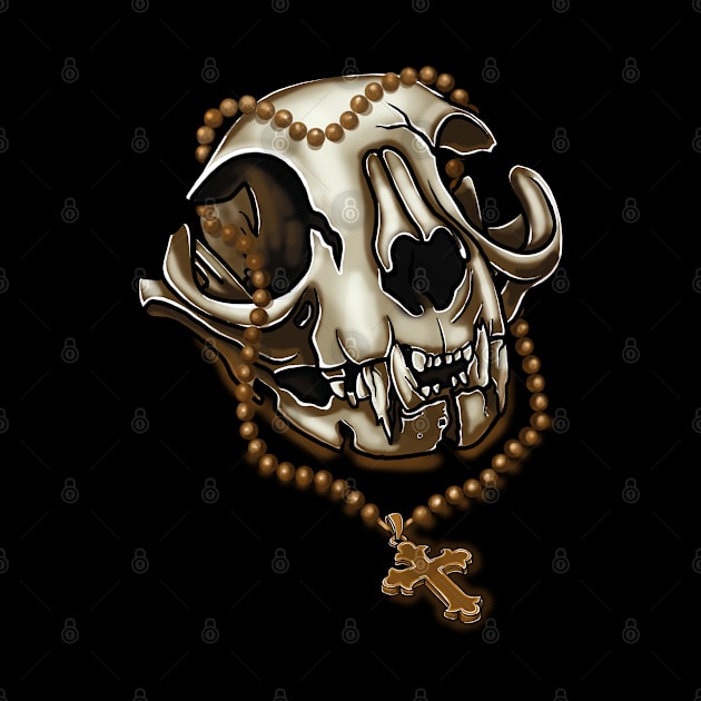 Skull and crucifix by Dugleidy Santos