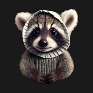 Baby raccoon wears bonnet T-Shirt