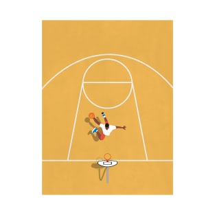 Shooting Hoops | Basketball Artwork T-Shirt