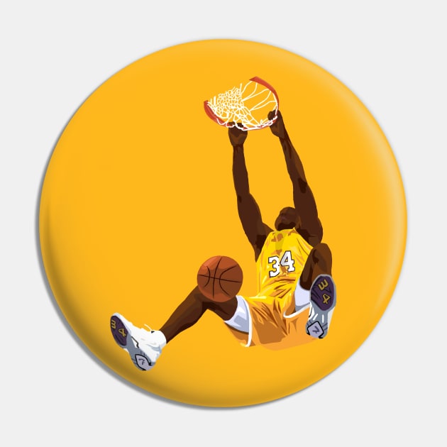 Shaquille O'Neal Dunk Cartoon Pin by hesxjohnpaul