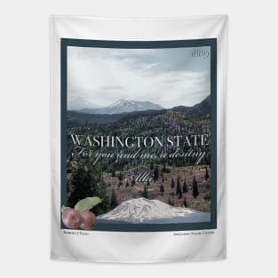 Washington State Poster Art Tapestry