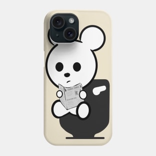 Teddy bear toilet Phone Case