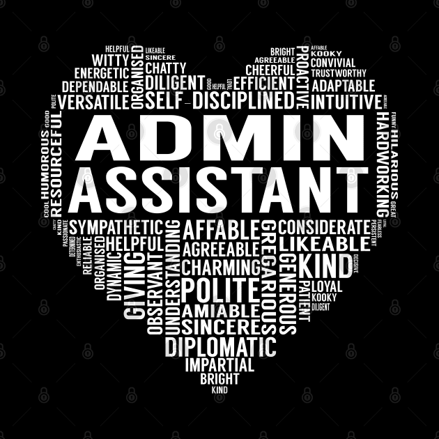 Admin Assistant Heart by LotusTee