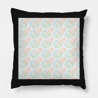 Leafs with pastel colors Pillow