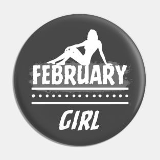 Birthday Gifts for Women February Girl February Woman Pose Style Pin