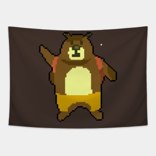 Bear Necessities: Pixel Art Bear Design for Nature-Inspired Fashion Tapestry