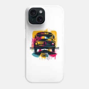 Silhouette Of A School Bus, Route Tales Phone Case