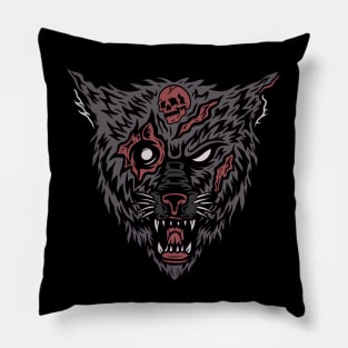 Wolf skull Pillow