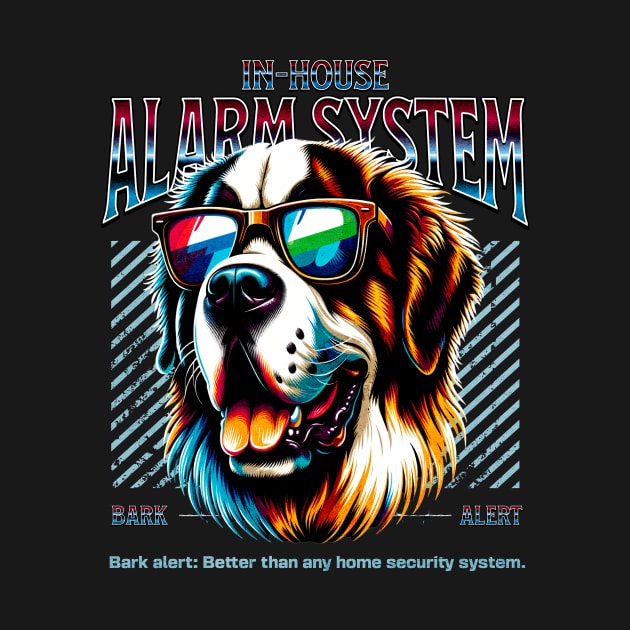 Bark Alert Saint Bernard by Miami Neon Designs