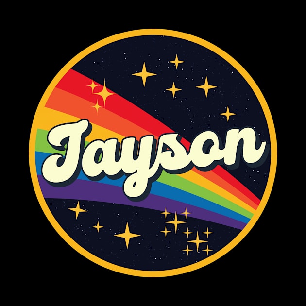 Jayson // Rainbow In Space Vintage Style by LMW Art