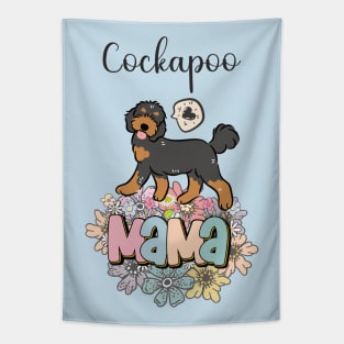 Tan and Black Cockapoo Mama Tapestry