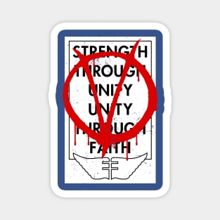 V For Vendetta "Strength Through Unity" Graffiti Poster Magnet