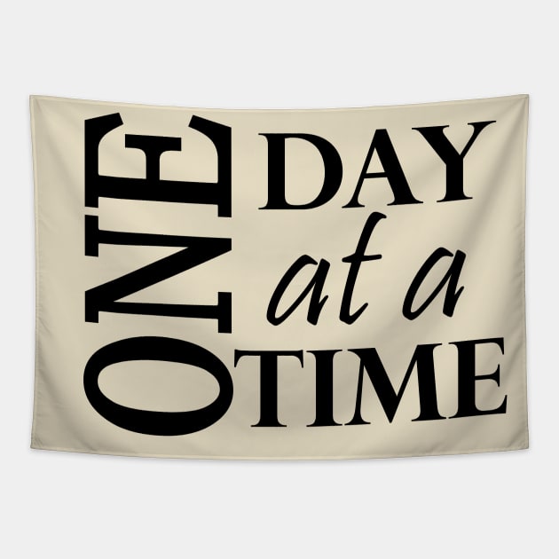 One Day at a Time Positive Message from AA Tapestry by Zen Goat 