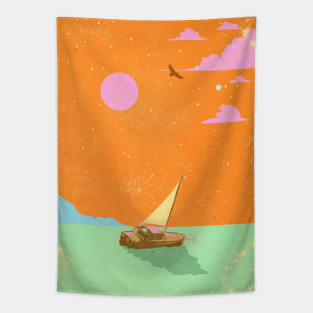 MIDNIGHT SAIL Tapestry