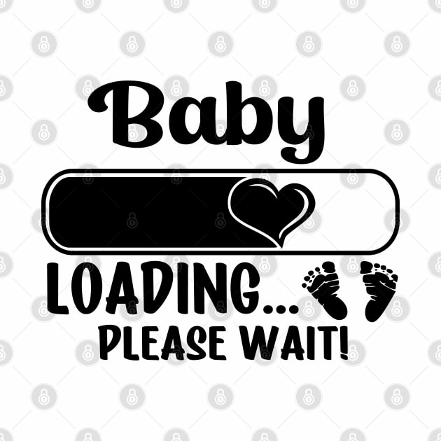 Baby Loading (black text) by KayBee Gift Shop