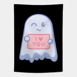 Cute ghost with I love you sign Tapestry