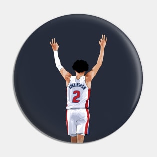 Cade Cunningham Vector Celebration White Qiangy Pin