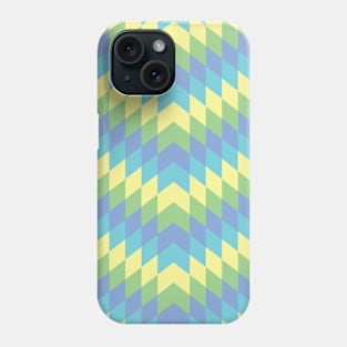 Yellow, Aqua, Purple, Green Chevron Phone Case