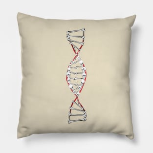 DNA Skull and Bones Pillow