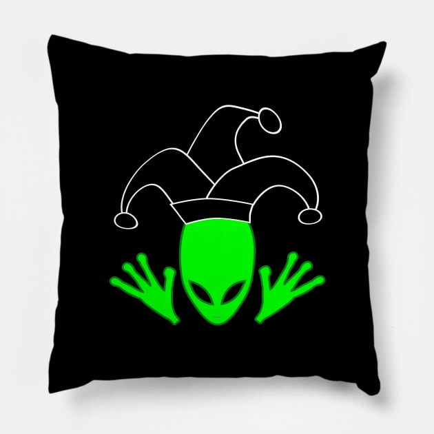 jester alien Pillow by Mamon