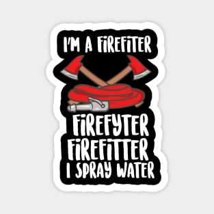 Fire Truck, Funny Firefighter Magnet