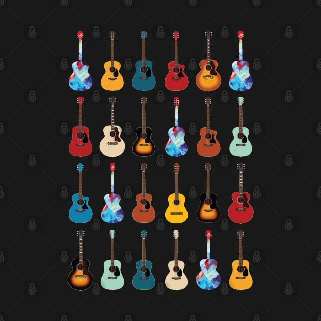 Acoustic Guitar Icons Huge Collection by nightsworthy