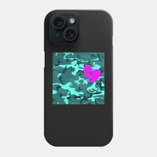 Camouflage Turquoise Pink Heart Colorful Pattern 2020 Phone Case