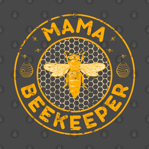 Mama Beekeeper, Bee Whisperer Distressed Retro Style Design by PugSwagClothing