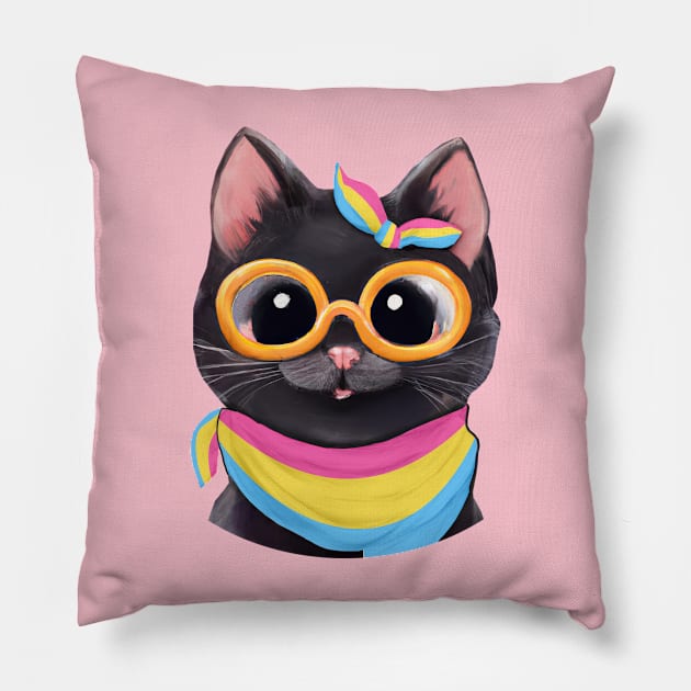 Cute Pansexual Shirt, Cute Pan Shirt, Cute Pan Pride, Subtle Pan Shirt, Pansexual Cat, Pan Flag Color, Pansexual Pride, Pan Pride Shirt, Subtle Pansexual, Cute Pansexual, Pansexual Clothing, Pansexuality Shirt, Cute Pansexuality Pillow by GraviTeeGraphics