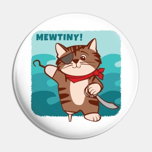 Pirate Cat Mutiny Mewtiny Pin