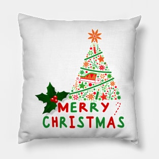 Merry Christmas Tree Pillow