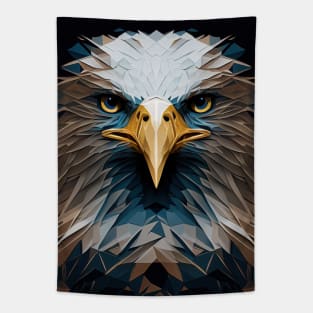 Triangle Eagle - Abstract polygon animal face staring Tapestry