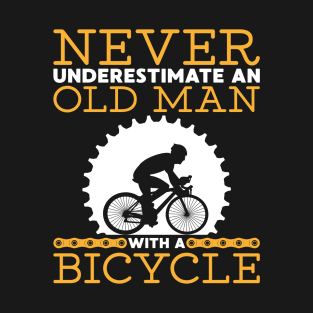 Old man bicycle gift cyclist sport T-Shirt