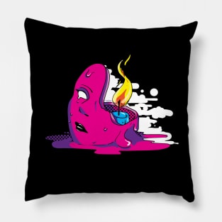 Meltdown (White BG) Pillow