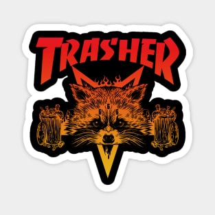 TRASHER (red yellow hue) Magnet