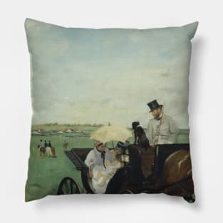 At the Races in the Countryside by Edgar Degas Pillow